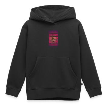Electro Techno Rave - Sweat Premium à capuche enfant bio - noir - Devant - AI Model Kid Male (0cm)