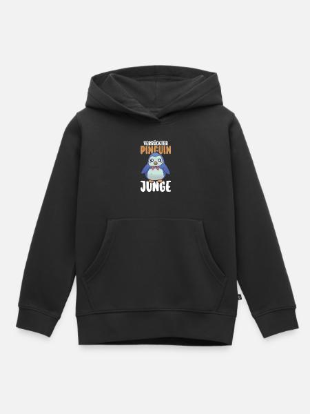 Pinguin - Kinder Premium Organic Hoodie - Schwarz