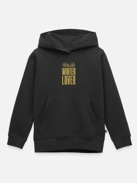 Winter Lover - Kinder Premium Organic Hoodie - Schwarz