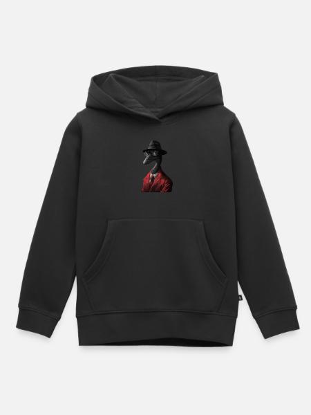 Wurm - Kinder Premium Organic Hoodie - Schwarz