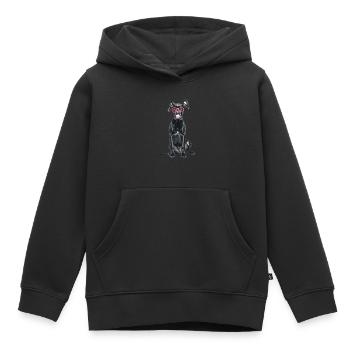 Deutsche Dogge - Kinder Premium Organic Hoodie - Schwarz - Vorne - AI Model Kid Male (0cm)