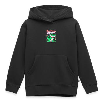 See You Later Aligator - Alligator Retro-Design - Kinder Premium Organic Hoodie - Schwarz - Vorne - AI Model Kid Male (0cm)