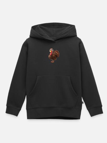 Truthahn - Kinder Premium Organic Hoodie - Schwarz