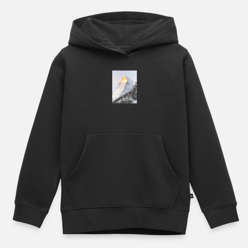 Cervin 2 - Sweat Premium à capuche enfant bio - noir