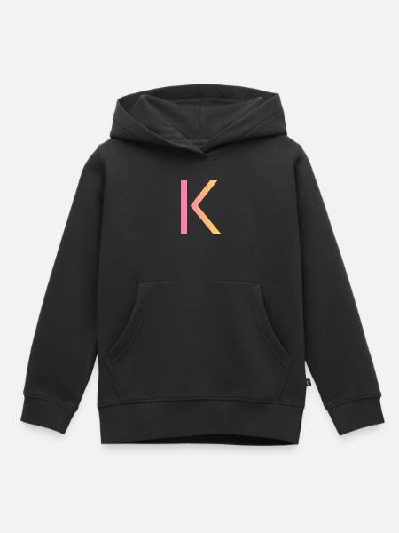 K - Kinder Premium Organic Hoodie - Schwarz