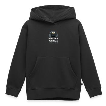 Vintage Kein Backup Kein Mitleid Lustiger Spruch  - Kinder Premium Organic Hoodie - Schwarz - Vorne - AI Model Kid Male (0cm)