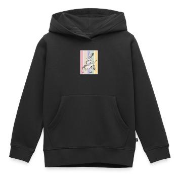 Yoga Tierstapel - Kinder Premium Organic Hoodie - Schwarz - Vorne - AI Model Kid Male (0cm)