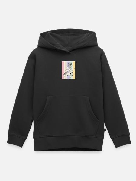 Yoga Tierstapel - Kinder Premium Organic Hoodie - Schwarz