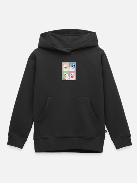 Katzen Türkisch Angora Katze - Kinder Premium Organic Hoodie - Schwarz