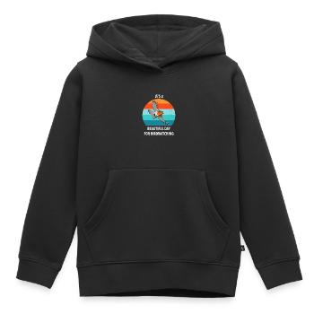 Observation des oiseaux Observation des oiseaux Observation des oiseaux - Sweat Premium à capuche enfant bio - noir - Devant - AI Model Kid Male (0cm)