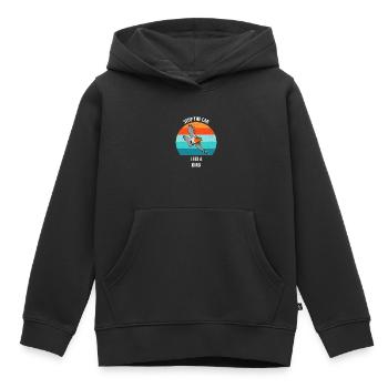 Observation des oiseaux Observation des oiseaux Observation des oiseaux - Sweat Premium à capuche enfant bio - noir - Devant - AI Model Kid Male (0cm)