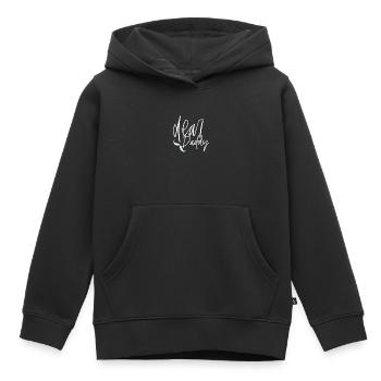 Cher papa - Sweat Premium à capuche enfant bio - noir - Devant - AI Model Kid Male (0cm)