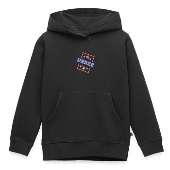 Cadeau pour Derek - Sweat Premium à capuche enfant bio - noir - Devant - AI Model Kid Male (0cm)