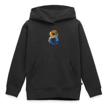 NO. 8 NUMBER 8 COOL 8TH BIRTHDAY - Kids Premium Organic Hoodie - black - Front - AI Model Kid Male (0cm)