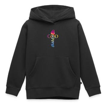 CHURCH CHRISTIANS 4 YEARS JESUS 4TH BIRTHDAY - Kids Premium Organic Hoodie - black - Front - AI Model Kid Male (0cm)