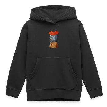 Garçons Chevalier Costume Halloween Chevalier - Sweat Premium à capuche enfant bio - noir - Devant - AI Model Kid Male (0cm)