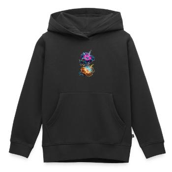 Orchideen für eine Floristin - Kinder Premium Organic Hoodie - Schwarz - Vorne - AI Model Kid Male (0cm)