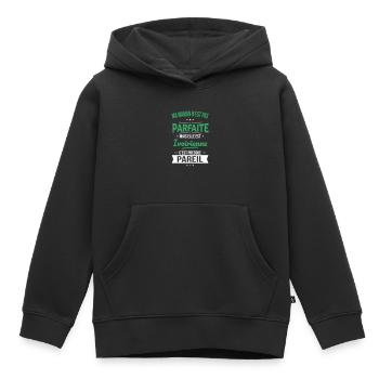 Ma maman n'est pas parfaite - Ivoirienne - Sweat Premium à capuche enfant bio - noir - Devant - AI Model Kid Male (0cm)