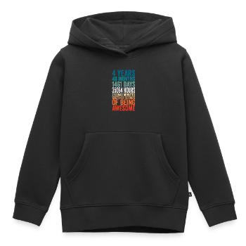 4th anniversary gift, 4th wedding anniversary gift - Kinder Premium Organic Hoodie - Schwarz - Vorne - AI Model Kid Male (0cm)