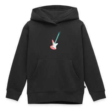 E- Gitarre - Kinder Premium Organic Hoodie - Schwarz - Vorne - AI Model Kid Male (0cm)
