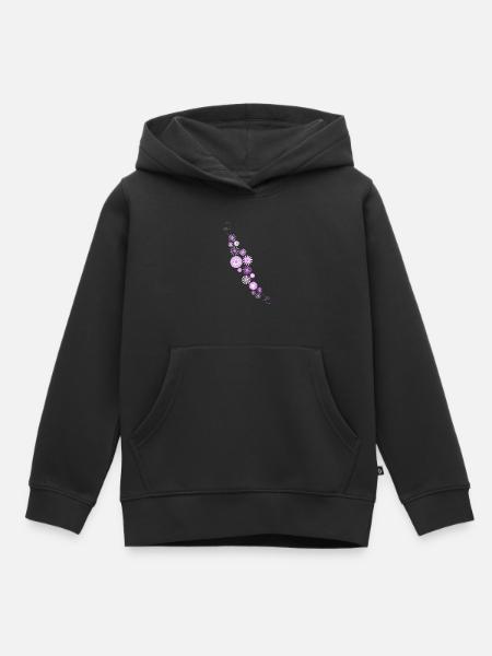 Blumen - Kinder Premium Organic Hoodie - Schwarz
