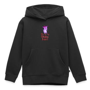 Angry Gesicht Gesicht Cartoon glückliches Gesicht Cartoon - Kinder Premium Organic Hoodie - Schwarz - Vorne - AI Model Kid Male (0cm)