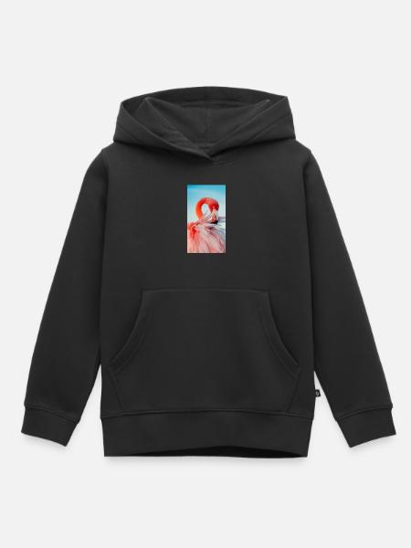 Flamingo Kollektion - Kinder Premium Organic Hoodie - Schwarz