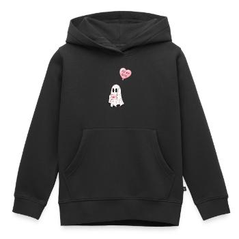 be my boo -idée cadeau saint Valentin - Sweat Premium à capuche enfant bio - noir - Devant - AI Model Kid Male (0cm)