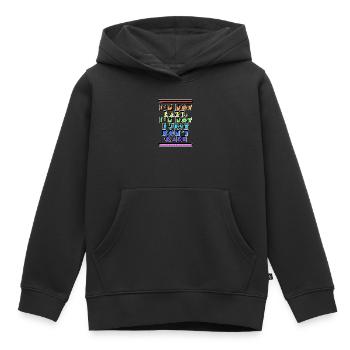 Quoi qu’il en soit, je dis que l’attitude n’a pas d’importance pour moi - Sweat Premium à capuche enfant bio - noir - Devant - AI Model Kid Male (0cm)