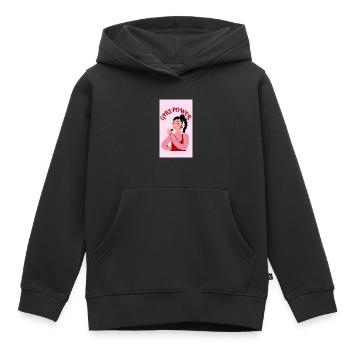 Frauenpower - Kinder Premium Organic Hoodie - Schwarz - Vorne - AI Model Kid Male (0cm)