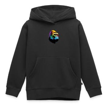 Gorilla - Kinder Premium Organic Hoodie - Schwarz - Vorne - AI Model Kid Male (0cm)