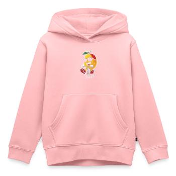 Mango Radfahren auf Fahrrad-Geschenk - Kinder Premium Organic Hoodie - Rosa - Vorne - AI Model Kid Female (0cm)