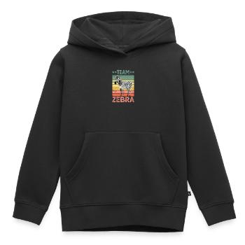 Zebra - Kinder Premium Organic Hoodie - Schwarz - Vorne - AI Model Kid Male (0cm)