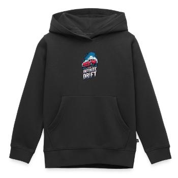 infinite drift - course voiture - Sweat Premium à capuche enfant bio - noir - Devant - AI Model Kid Male (0cm)