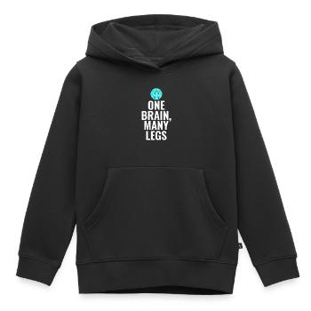 Ein Gehirn Viele Beine Synchronschwimmen Schwimmer - Kinder Premium Organic Hoodie - Schwarz - Vorne - AI Model Kid Male (0cm)