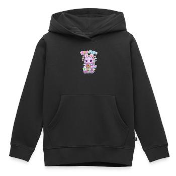 Bunnies Kids Easter Rawr Dino Happy Easter - Kids Premium Organic Hoodie - black - Front - AI Model Kid Male (0cm)