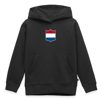 Pays-Bas - Sweat Premium à capuche enfant bio - noir - Devant - AI Model Kid Male (0cm)