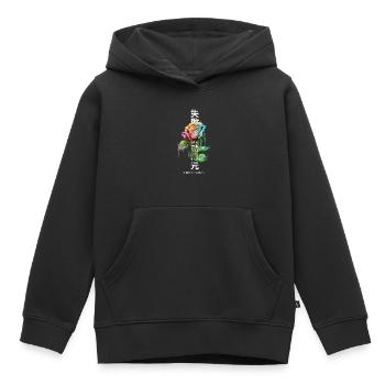 Failure Teaches Success Rainbow Rose - Kinder Premium Organic Hoodie - Schwarz - Vorne - AI Model Kid Male (0cm)