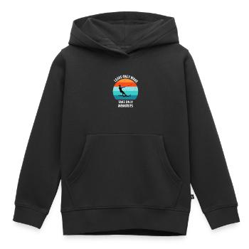 Ski nautique, ski nautique, skieurs nautiques - Sweat Premium à capuche enfant bio - noir - Devant - AI Model Kid Male (0cm)