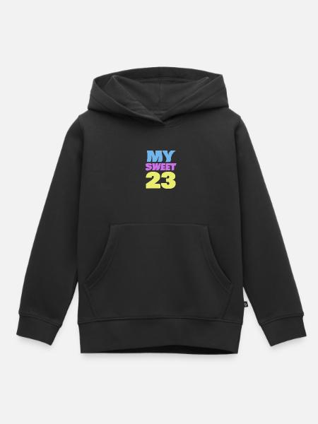 23 - Kinder Premium Organic Hoodie - Schwarz