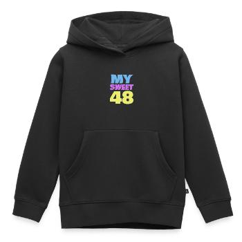 Sweet 48 - Kinder Premium Organic Hoodie - Schwarz - Vorne - AI Model Kid Male (0cm)