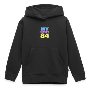 Sweet 84 - Kinder Premium Organic Hoodie - Schwarz - Vorne - AI Model Kid Male (0cm)