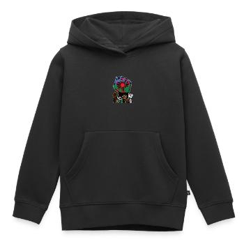 ROMA REVOLUTION - Kinder Premium Organic Hoodie - Schwarz - Vorne - AI Model Kid Male (0cm)