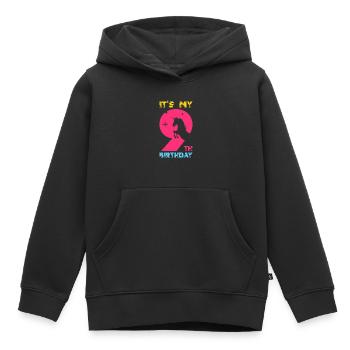 IT'S MY 9TH BIRTHDAY UNICORN 9TH BIRTHDAY - Kids Premium Organic Hoodie - black - Front - AI Model Kid Male (0cm)