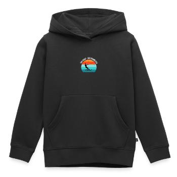 Ski nautique, ski nautique, skieurs nautiques - Sweat Premium à capuche enfant bio - noir - Devant - AI Model Kid Male (0cm)