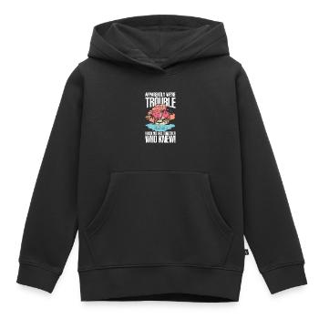 Apparently We're Trouble When We're Together - Kinder Premium Organic Hoodie - Schwarz - Vorne - AI Model Kid Male (0cm)