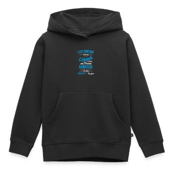 Compliqué être légende et avoir une maman gameuse - Sweat Premium à capuche enfant bio - noir - Devant - AI Model Kid Male (0cm)