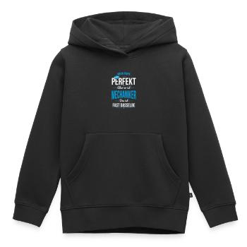 Mon père n’est pas parfait, mais il est mécanicien - Sweat Premium à capuche enfant bio - noir - Devant - AI Model Kid Male (0cm)