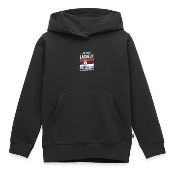Serbe Serbe Serbie - Sweat Premium à capuche enfant bio - noir - Devant - AI Model Kid Male (0cm)