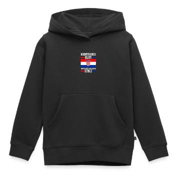 Croate Croate Croatie - Sweat Premium à capuche enfant bio - noir - Devant - AI Model Kid Male (0cm)
